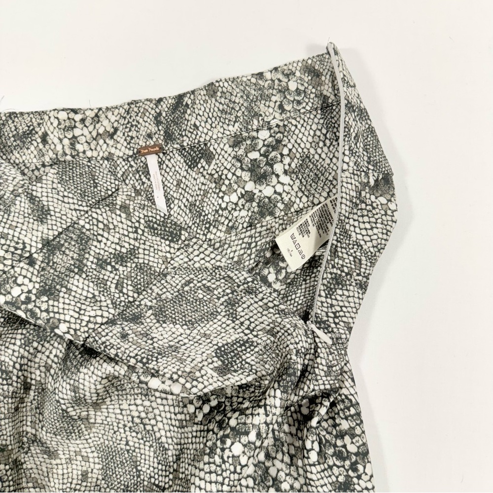 Snake Print Free People Grey Polyester Maxi Skirt 8 - Picture 8 of 10